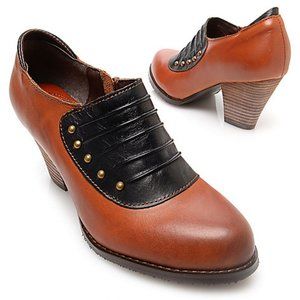 Corkys Brand "Anne" Leather Bootie Shoes womens